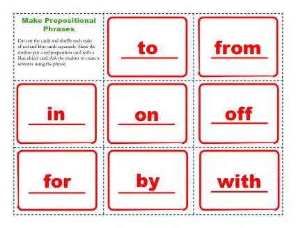 Prepositional Phrase Activty