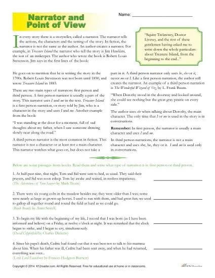 point-of-view-worksheets-the-narrator