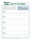 Nouns and Verbs: Use It Two Ways
