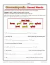 grade 7 language worksheet Onomatopoeia: Sound Words