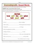 Onomatopoeia Sound Words - Free, Printable Worksheet Lesson Activity