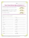 Past Tense Verbs: Words Ending in Y