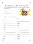 Spelling Rules - Plural Nouns and Verbs that End in Y