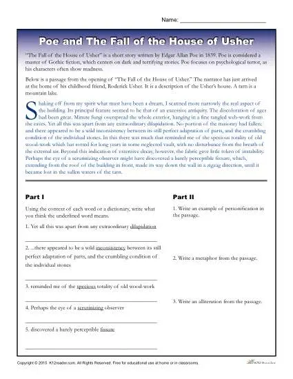 edgar-allan-poe-reading-worksheet-the-house-of-usher