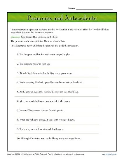 pronouns-and-antecedents-pronoun-agreement-worksheet