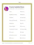 Identify the Correctly Capitalized Nouns