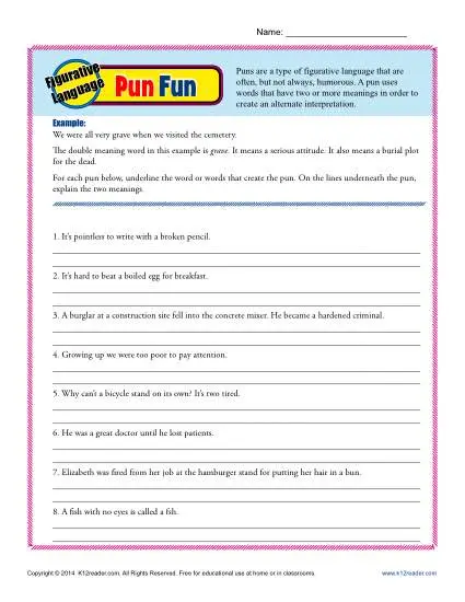 pun-fun-worksheet-answers-ivuyteq