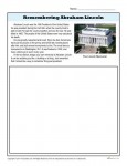 Remembering Abraham Lincoln - Memorial Writing Prompt Activity