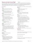 Reading Comprehension Activity - Romeo and Juliet