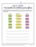 Printable Root Word Worksheet - Unscramble the Prefixes and Suffixes