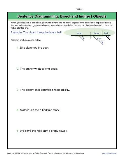 diagramming-sentences-worksheets-direct-and-indirect-objects