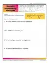 Participles Worksheet - Sentence Diagramming - Free, Printable Activity Lesson