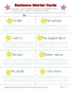 learn to write worksheets Printable Cards - Sentence Starters