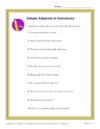Simple Subjects in Sentences