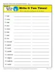 3rd Grade Spelling Words Week 1 – K12Reader Spelling Curriculum