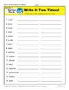 Third Grade Spelling Words List – Week 35