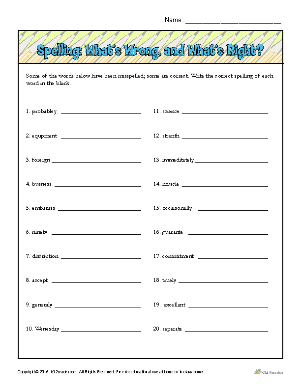 spelling-worksheet-what-s-wrong-and-what-s-right