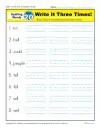 1st Grade Spelling Words Week 20 - K12Reader Spelling Curriculum