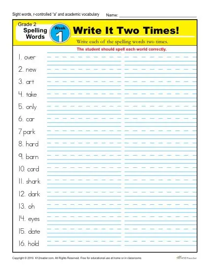 second-grade-spelling-words-list-week-1-k12reader