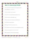 proofreading worksheets 4th grade Spot It: Unnecessary Words