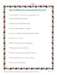 Which of the Following Sentences are Grammatically Correct? Printable Worksheet