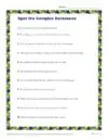 Which of the Following are Complex Sentences? Printable Worksheet
