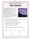 Main Idea and Supporting Details - Passage about Storms