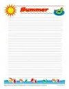 learn to write worksheets Summer Lined Paper for Writing