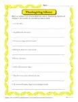 Thanksgiving Idioms Activity