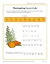Thanksgiving Secret Code Worksheet