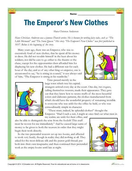 Reading Comprehension Set: The Emperor's New Clothes