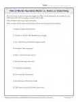 Titles of Works - Quotation Marks, Italics, or Underline - Worksheet Activity for Students