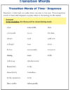 Time and Sequence Transition Words