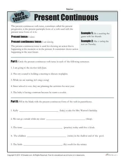 verb-tense-worksheets-present-continuous