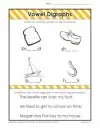 printable reading worksheets for kindergarten Vowel Diagraphs Worksheet Activity for Kids