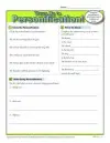 Printable Personification Warm Up Activity for Class or Home