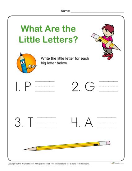 Preschool Letter Worksheets - What are the Little Letters?