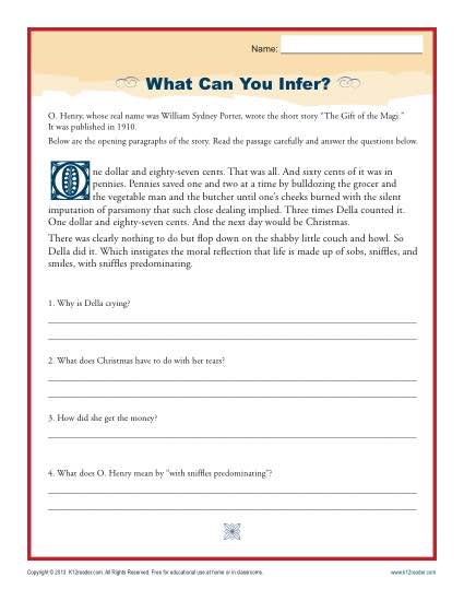 What Can You Infer? | High School Inference Worksheets