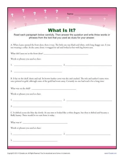 Drawing Conclusions Worksheet Practice Activity - What is it?