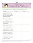 What's the Setting - Story Elements Printable Reading Skills Worksheet