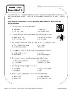 Practice Learning About Prepositions - Free, Printable Worksheet Activity