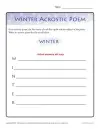 Winter Acrostic Poem Activity