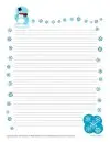 Winter Lined Writing Paper