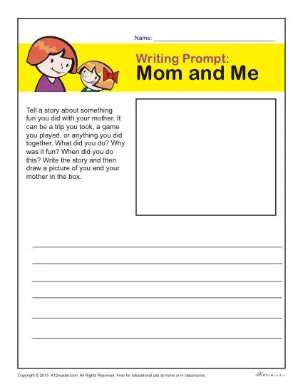 Mother's Day Writing Prompt - Mom and Me